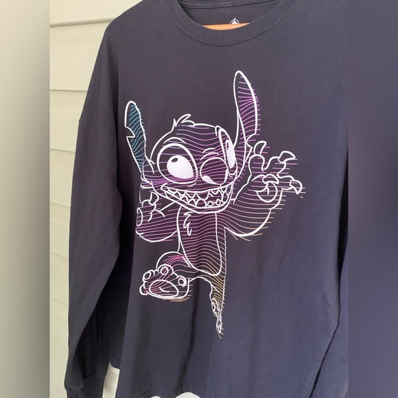 DISNEY Stitch long sleeve cotton t-shirt men’s sz L EUC LILO & Stitch fun cute - Picture 2 of 6